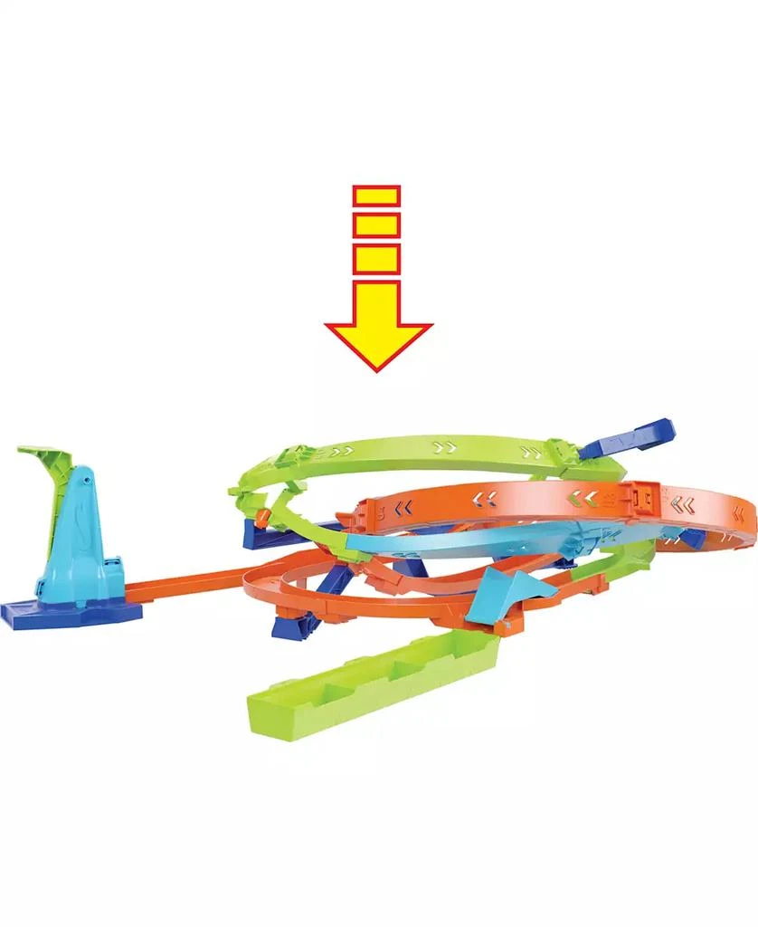 Hot Wheels Action Loop Cyclone Challenge Track Set with 1:64 Scale Toy Car, Easy Storage 2