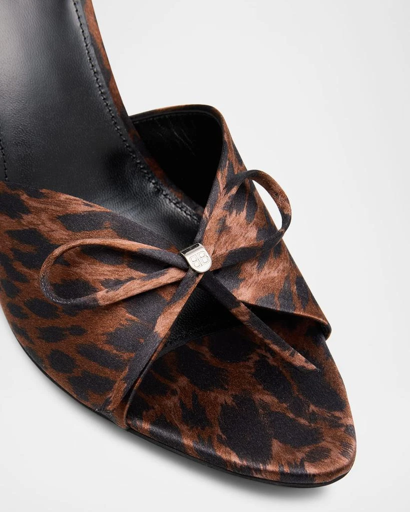 Balenciaga Knife Leopard Bow Stiletto Sandals 6