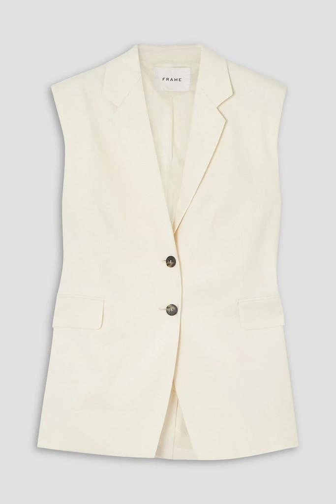 FRAME Linen-blend twill vest 1