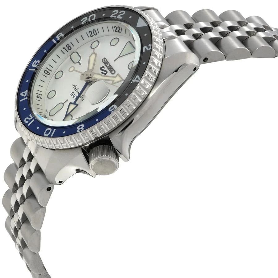 Seiko 5 Sports GMT Automatic Silver Dial Batman Bezel Men's Watch SSK033 2