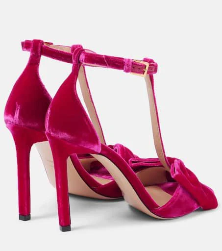 Tom Ford Brigitte bow-detail velvet sandals 2