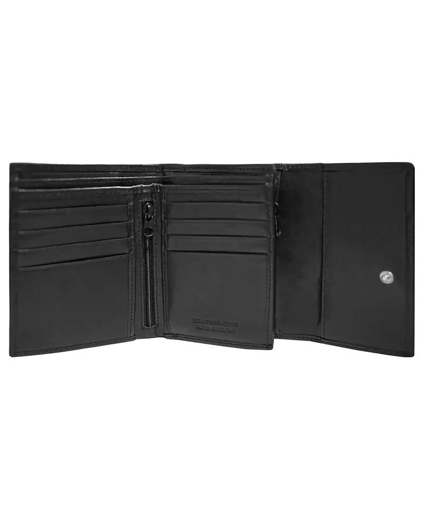 Mancini Leather Goods Casablanca Collection RFID Secure Ladies Small Clutch Wallet 4