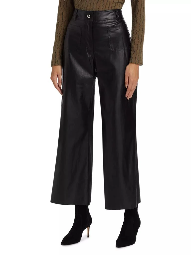 If Only Studio Faux Leather Wide-Leg Pants 4
