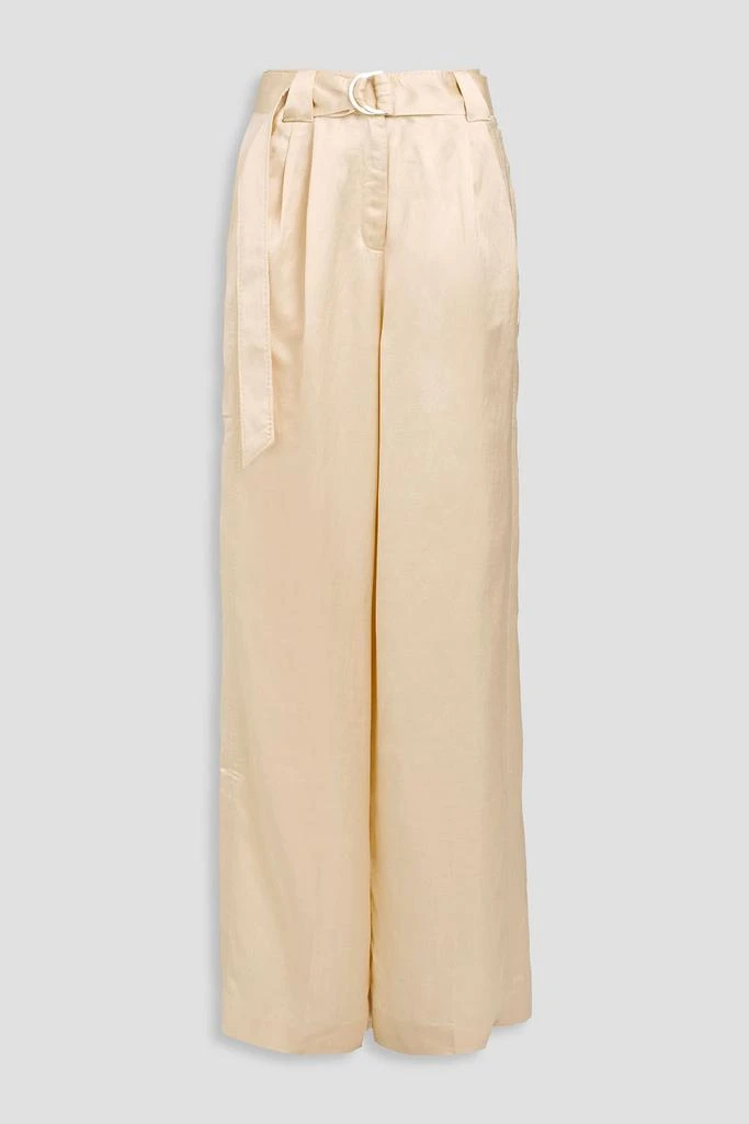 Zimmermann Pleated shantung wide-leg pants