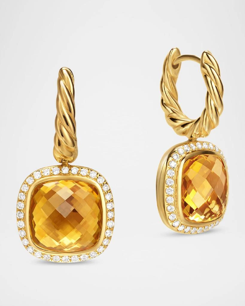 David Yurman Albion Drop Earrings with Gemstones and Diamonds in 18K Gold, 10mm 3