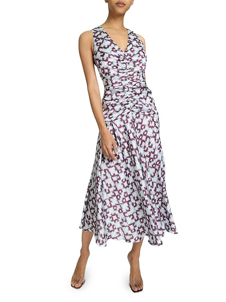Santorelli Ruched A-Line Midi-Dress 3