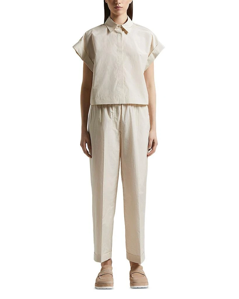 Peserico Short Sleeve Hidden Placket Blouse 2