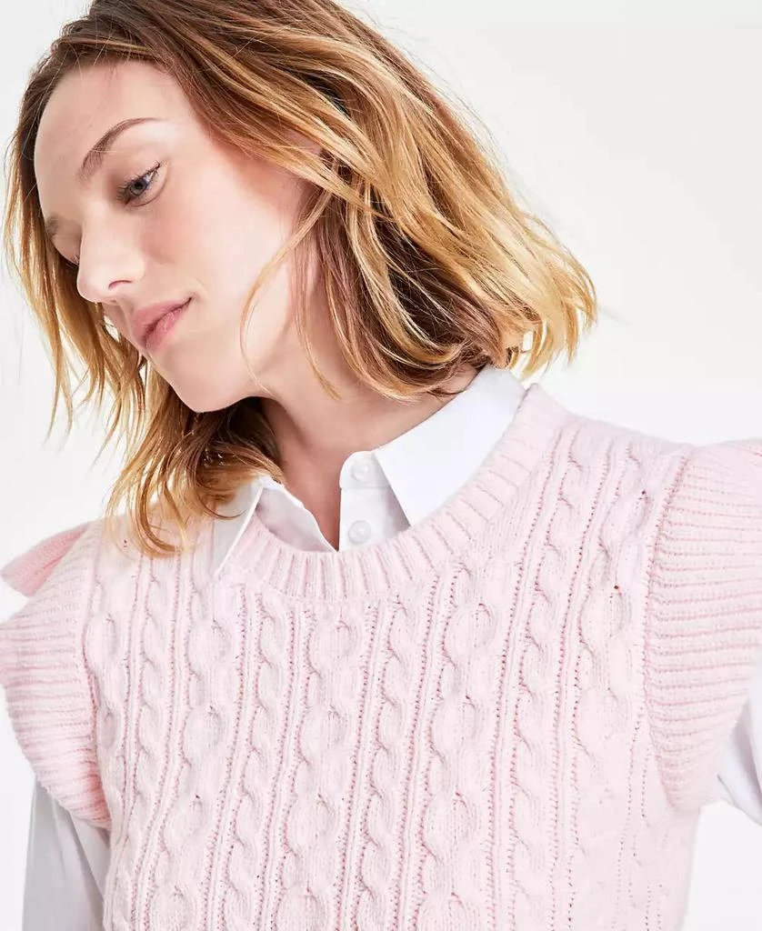 On 34th Women
s Cable-Knit Flutter-Sleeve Sweater, Exclusively at Macy
s 3