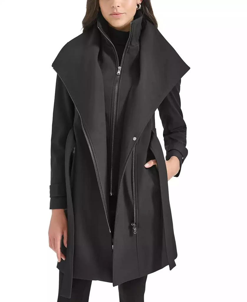 Calvin Klein Petite Belted Long-Sleeve Wrap Coat 5
