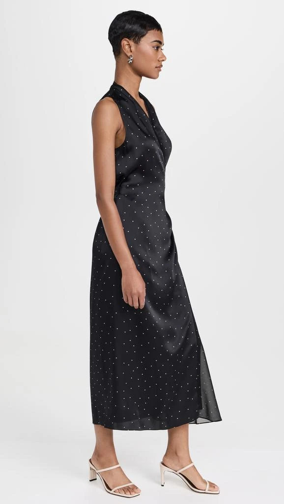 Vince Dot Wrap Dress with Paneled Chiffon 3