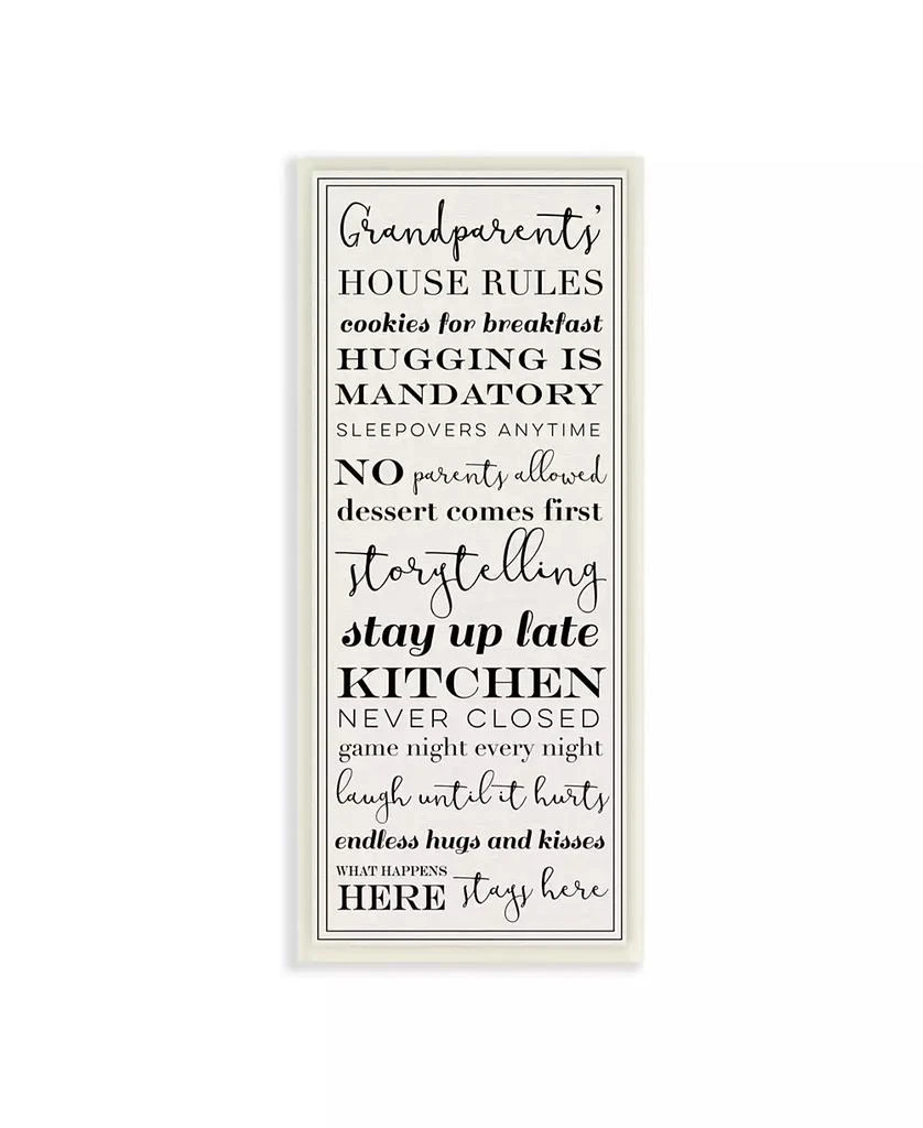 Stupell Industries Grandparents House Rules Wall Plaque Art, 7" x 17" 4