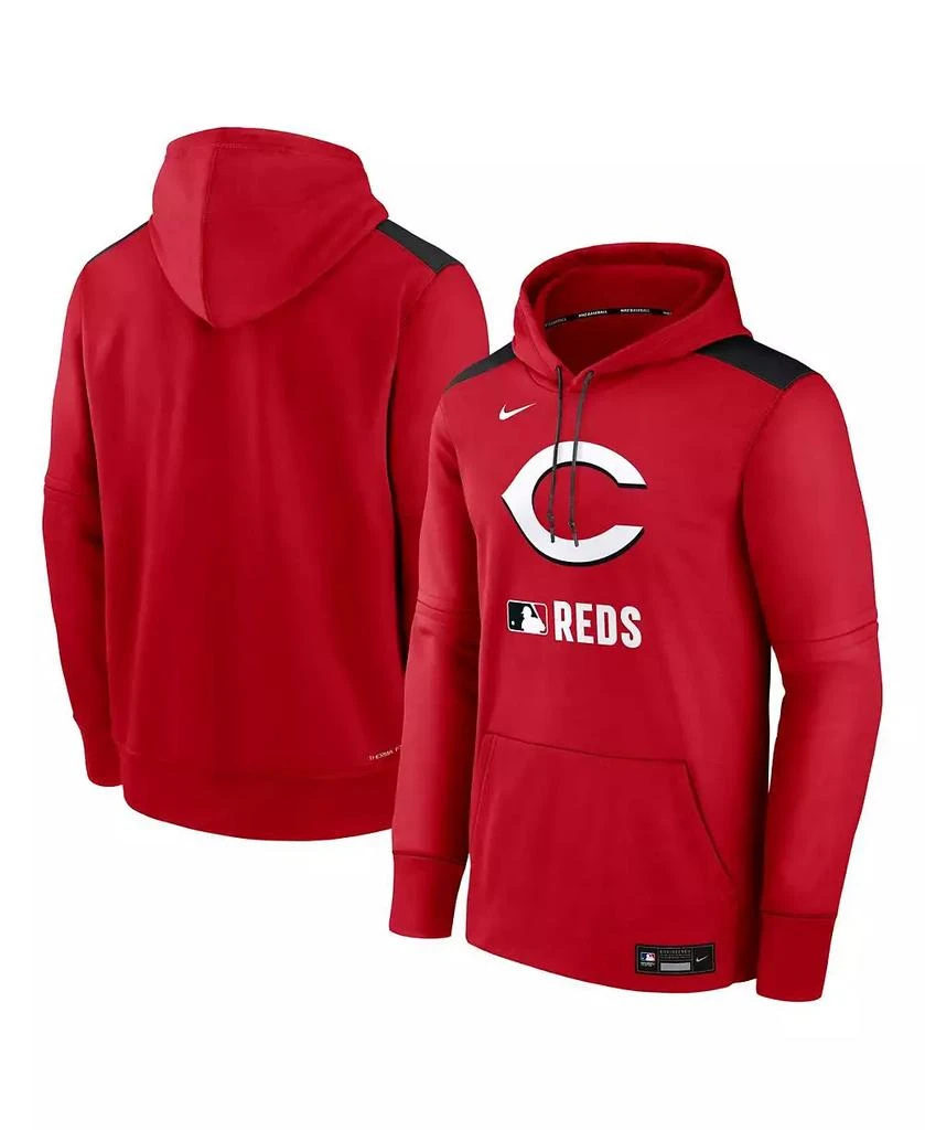 NIKE Men's Red Cincinnati Reds Authentic Collection Performance Pullover Hoodie 1