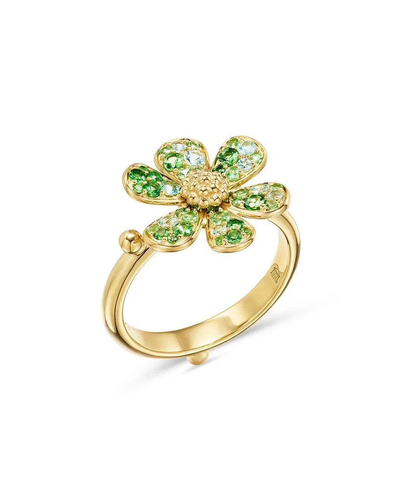 Temple St. Clair 18K Yellow Gold Multi-Gemstone Flower Power Ring 1