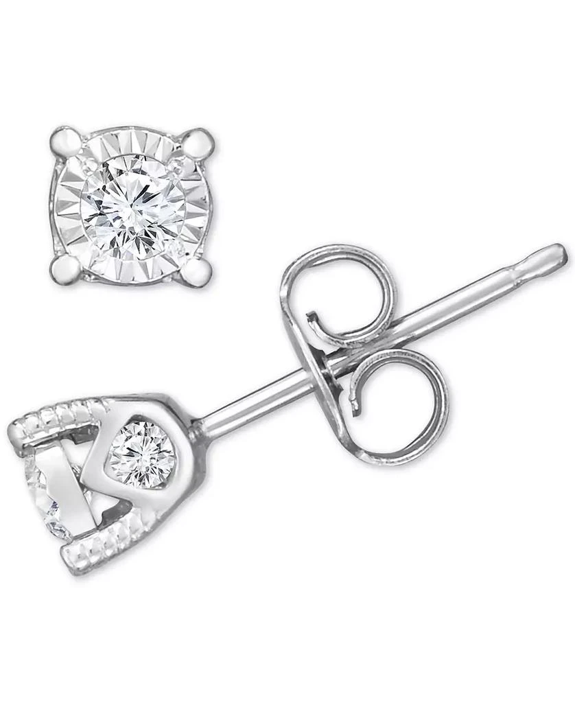 TruMiracle Diamond Stud Earrings (3/8 ct. t.w.) in 14k White, Yellow, or Rose Gold 1