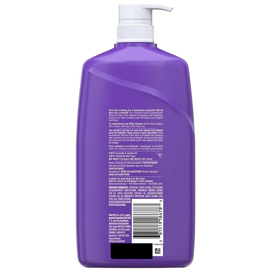 Aussie Paraben Free Conditioner, With Avocado & Jojoba Oil Avocado & Jojoba Oil 6