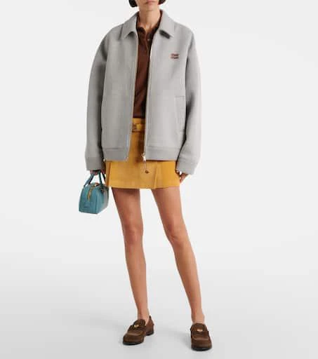Miu Miu Logo cotton jersey blouson  2