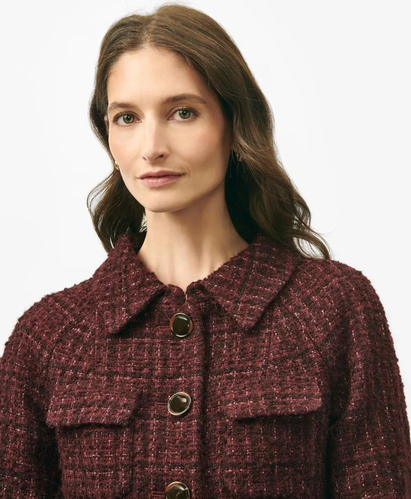 Brooks Brothers Cropped Jacket in Cotton-Wool Blend Boucle 3