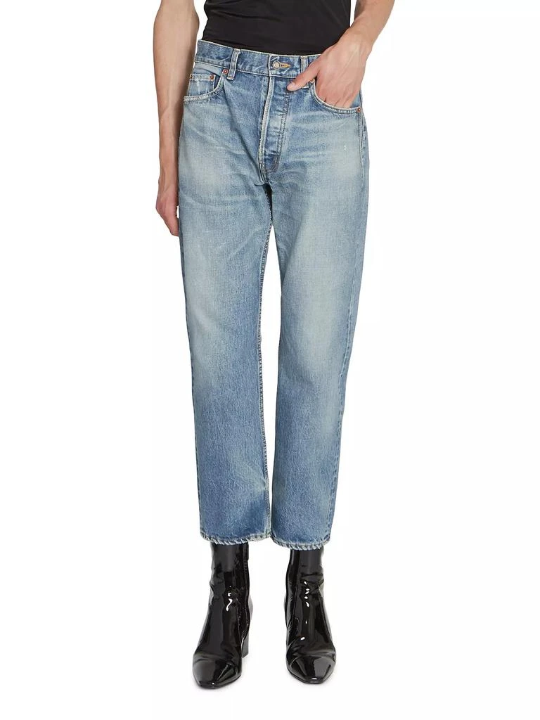 Yves Saint Laurent Mick Jeans In Charlotte Blue Denim 4