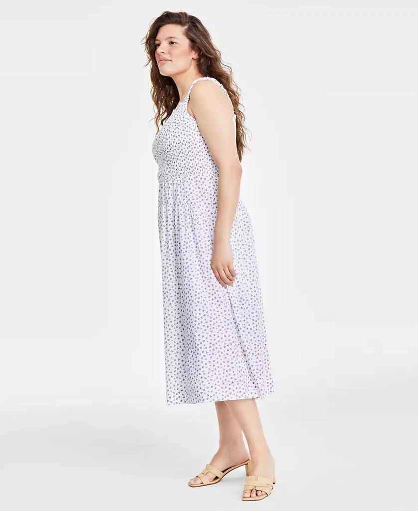 On 34th Women's Printed Smocked-Bodice Midi Dress, Created for Macy's 3