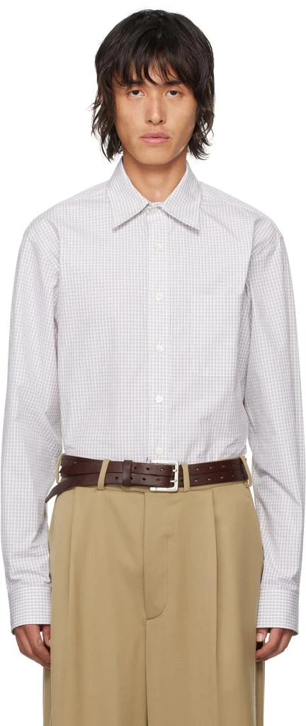 Hed Mayner White Check Shirt 1