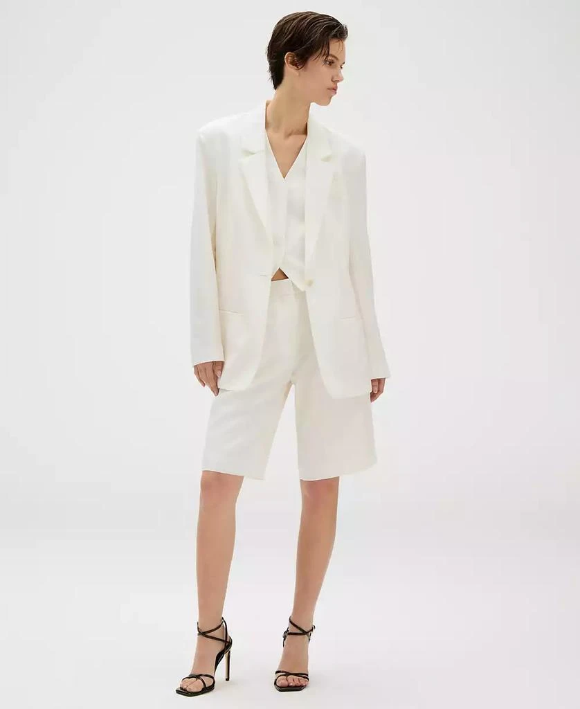 Calvin Klein Women's Notched Collar Belted Blazer 4