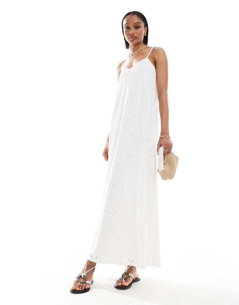 Shop Vero Moda Tall v neck broderie jersey maxi dress in white on Sale at  BeyondStyle  Get 80% Off Vero Moda Tall v neck broderie jersey maxi dress  in white with