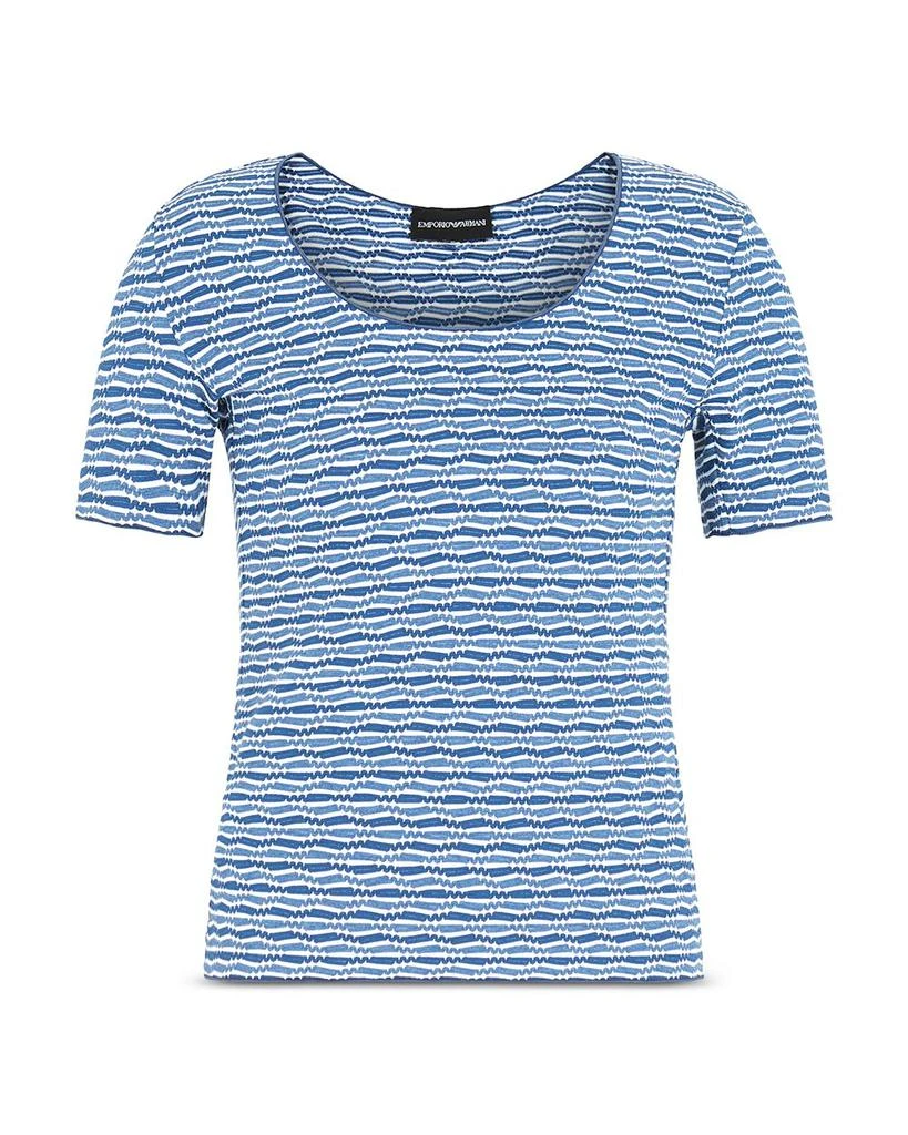 Emporio Armani Geo Textured Jacquard Jersey Top 5