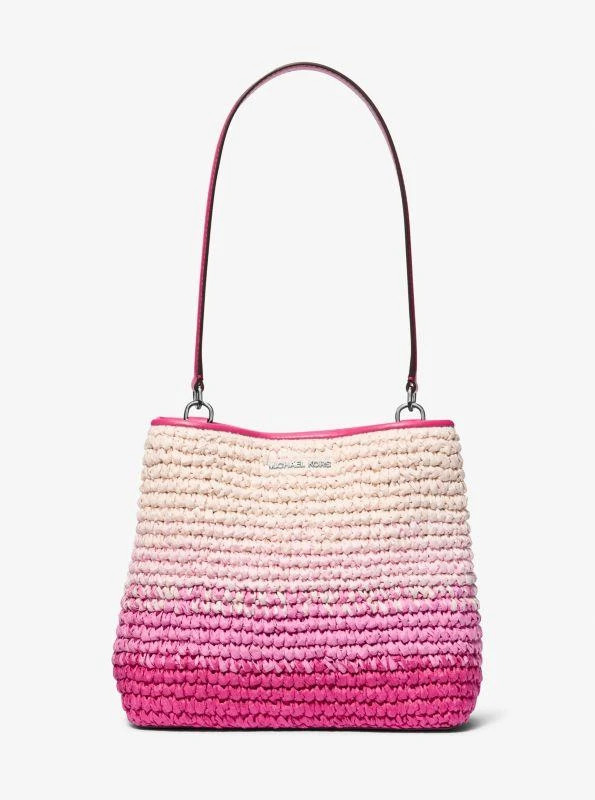 Michael Kors Pratt Medium Ombré Straw Shoulder Bag 1