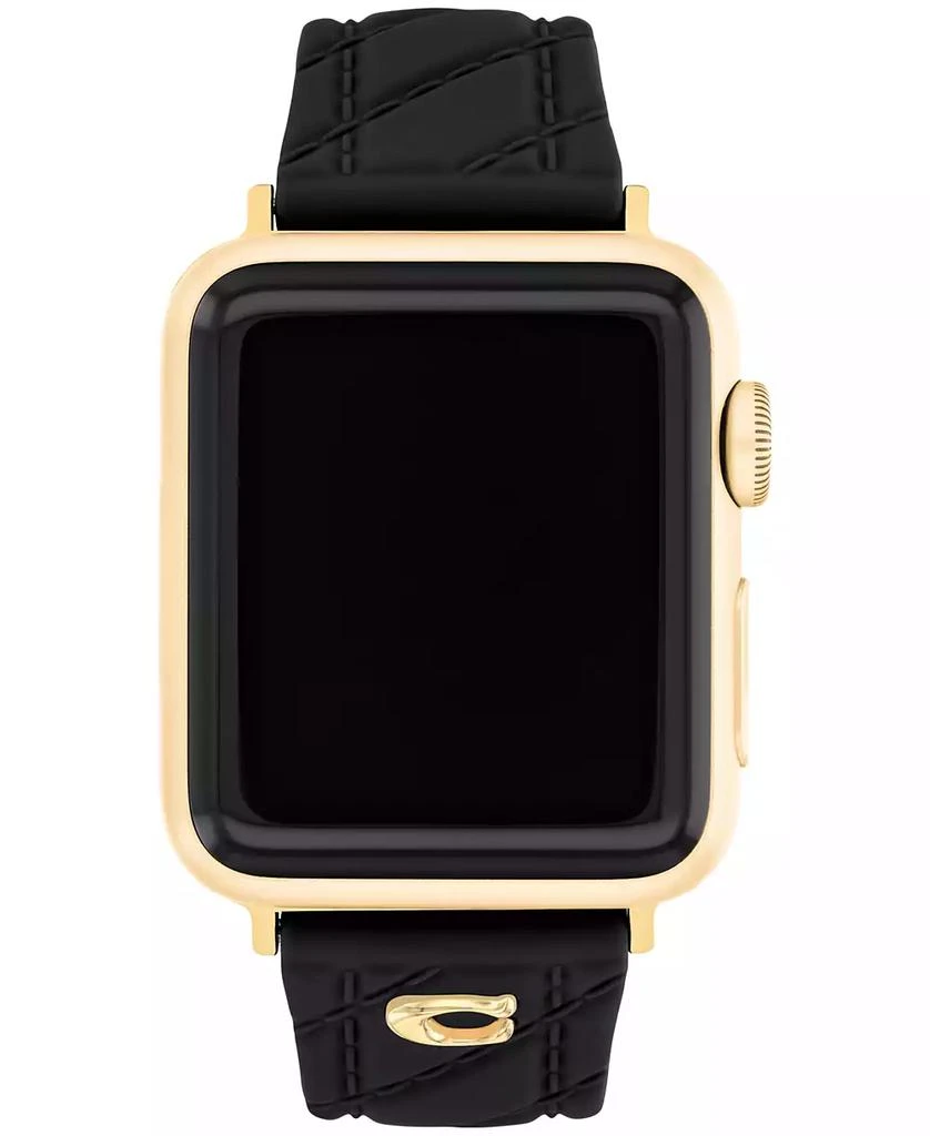 Coach Women's Black Silicone Apple Watch Strap, 38mm, 40mm, 41mm