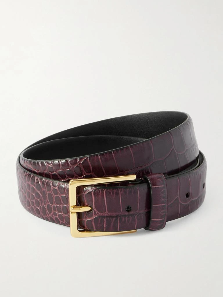 Andersons Croc-effect Leather Belt