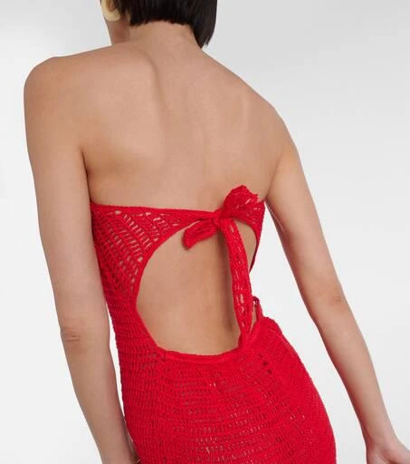 ANNA KOSTUROVA Camellia cotton crochet bustier dress 6
