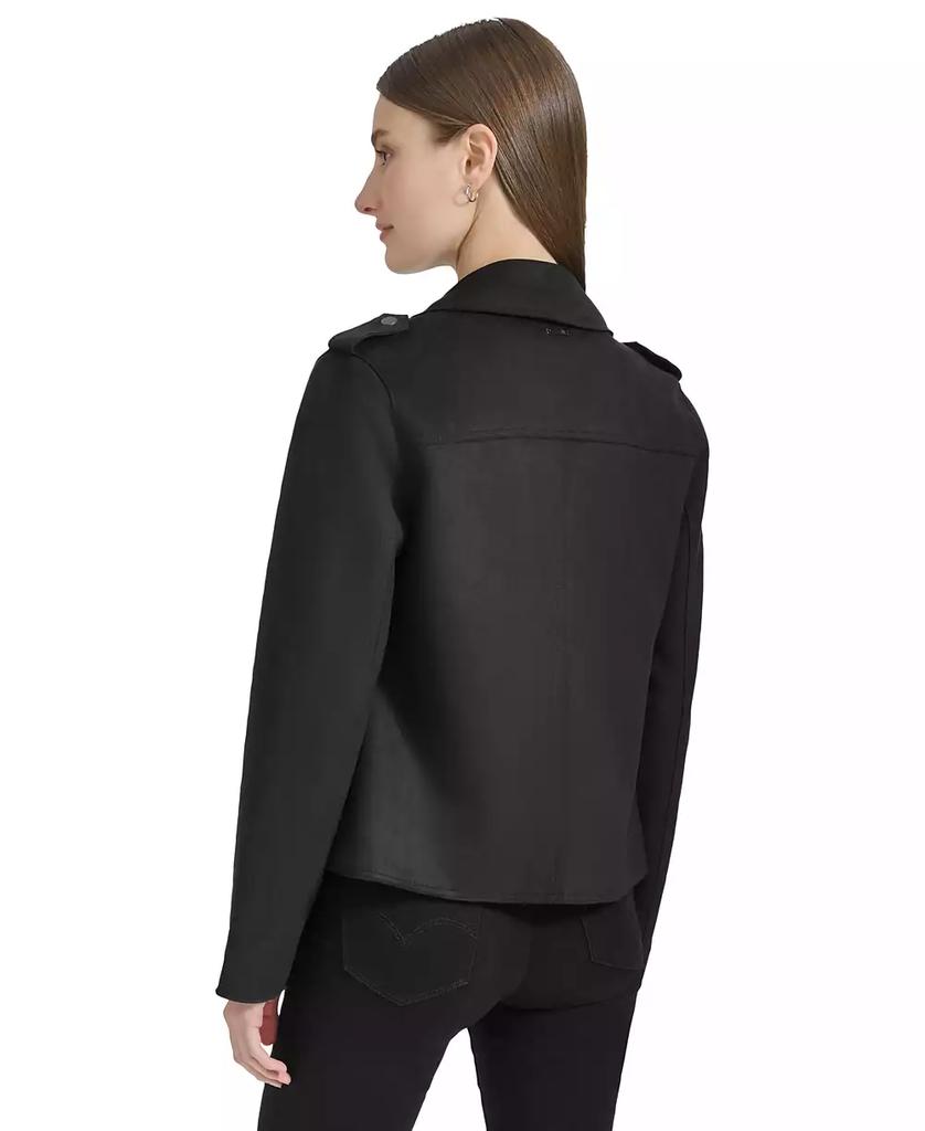 Marc New York by Andrew Marc Andrew Marc Sport Women's Draped Faux-Suede Moto Jacket
