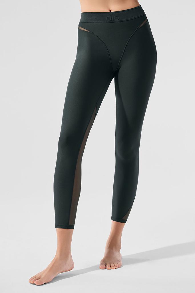 Alo Airlift High-Waist 7/8 Rebel Legging - Charcoal Green