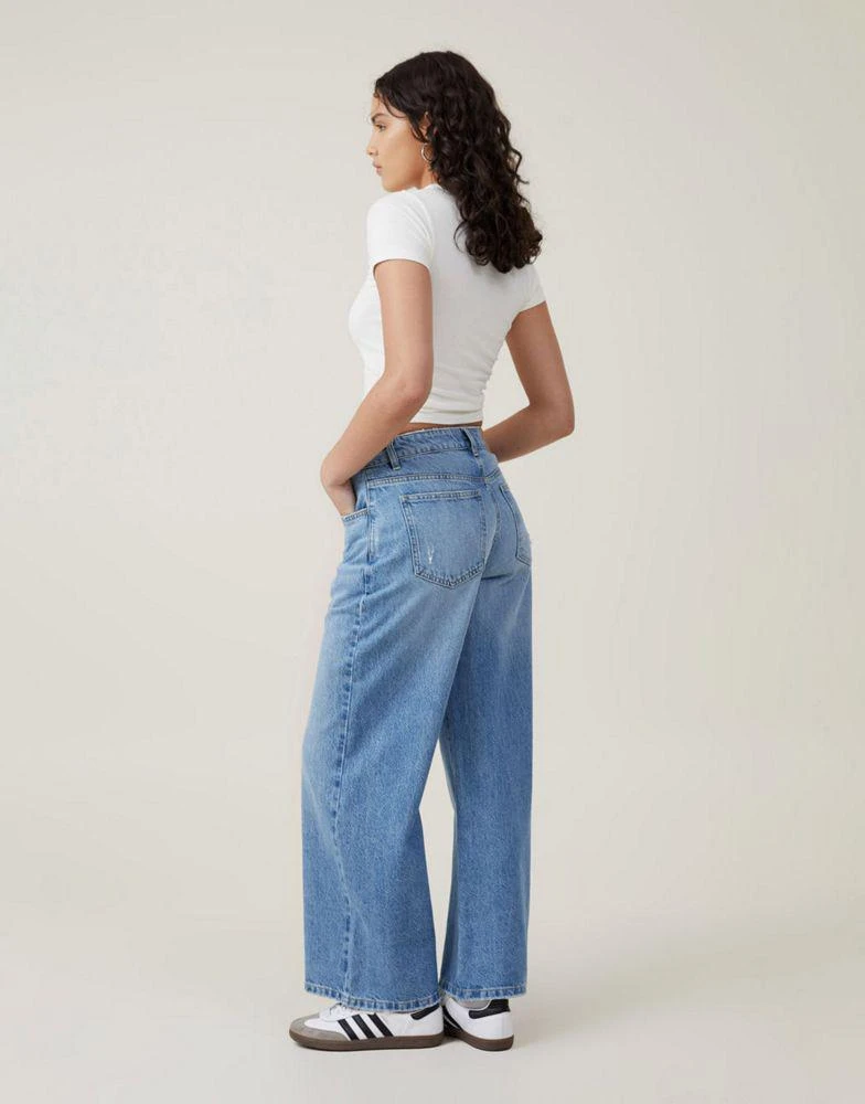 Cotton:On Cotton:On Relaxed wide jean in breeze blue worn 4