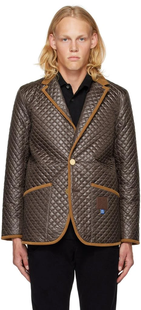FUMITO GANRYU Brown Quilted Blazer 1