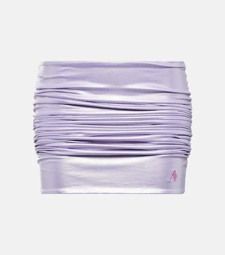 The Attico Ruched lycra miniskirt 1