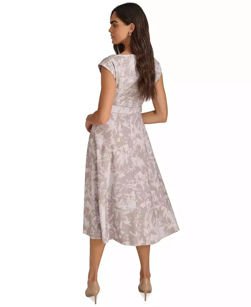 Calvin Klein Women's Belted Cap-Sleeve Midi Dress 11