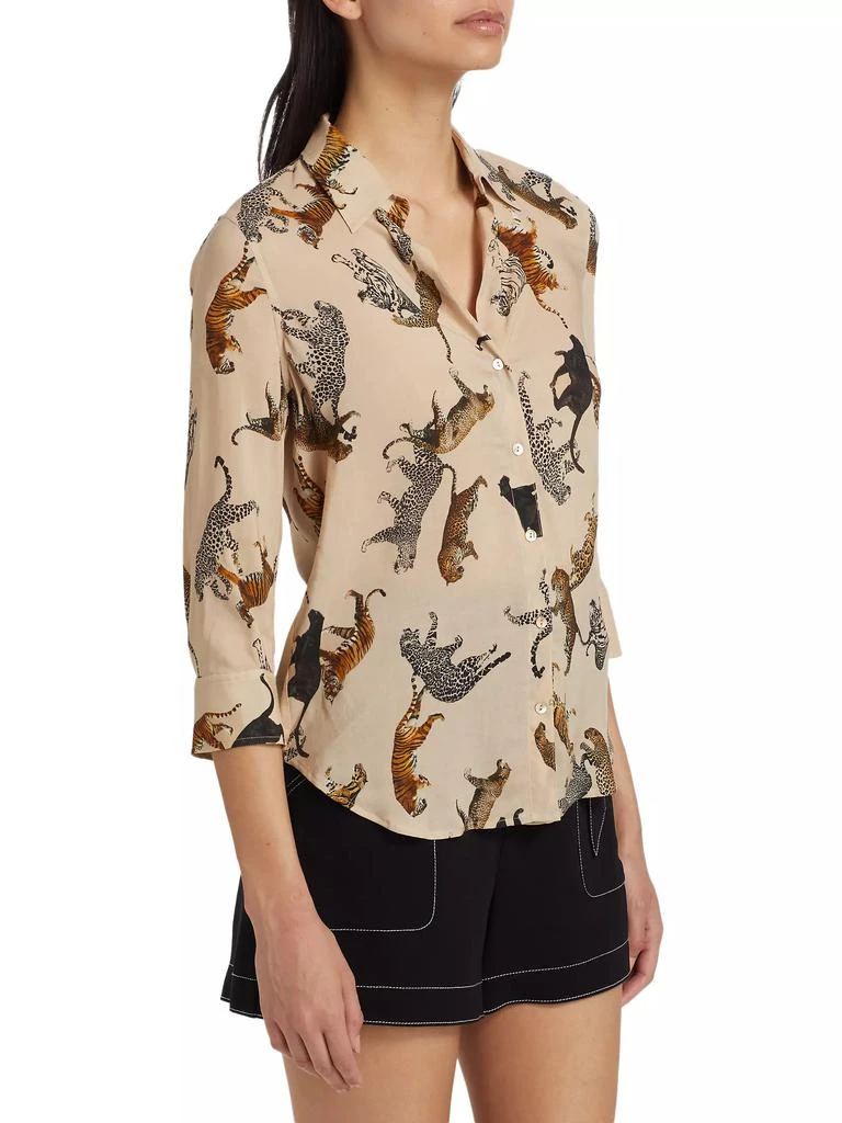 L'Agence Camille Animal Print Blouse 4