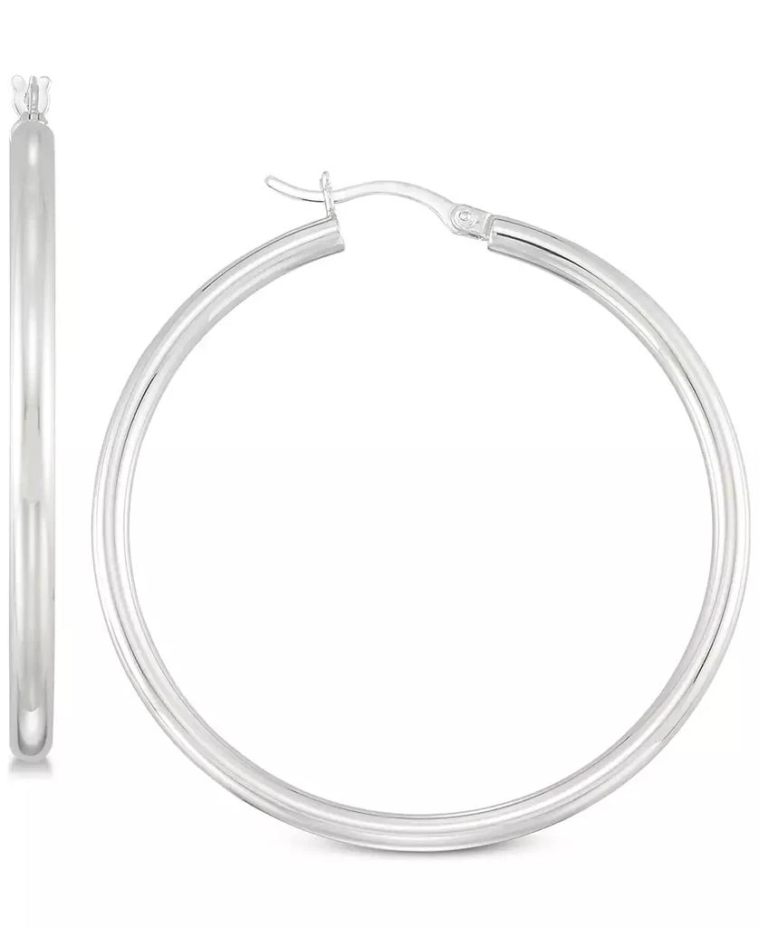 Simone I. Smith Polished Hoop Earrings in Sterling Silver 1