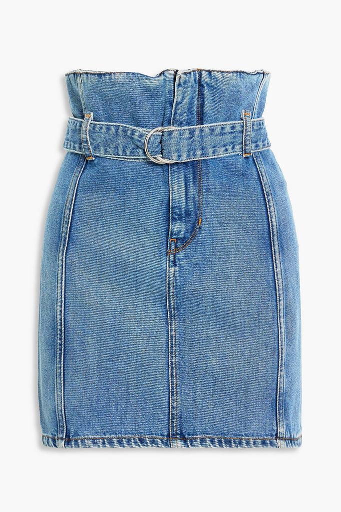 IRO Melay belted denim mini skirt