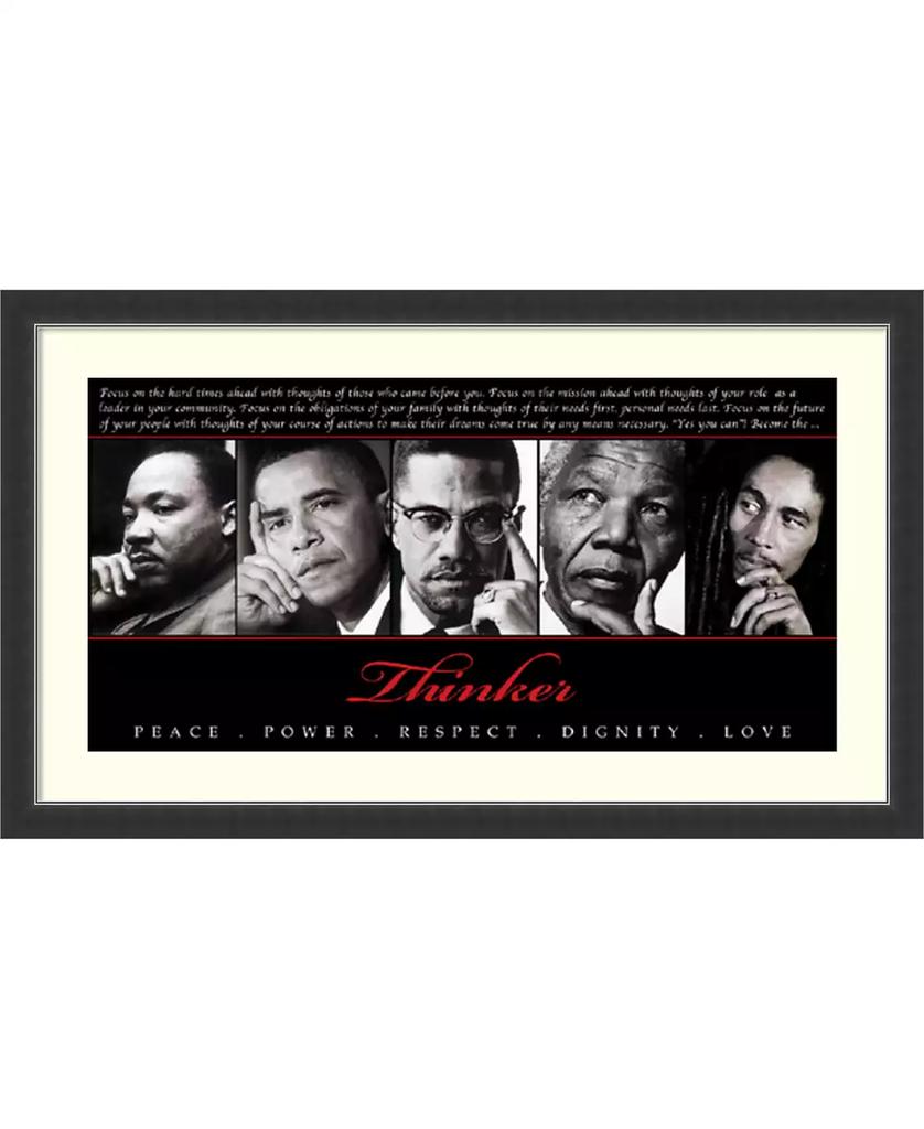 Amanti Art Thinker - Peace, Power, Respect, Dignity, Love Framed Art Print