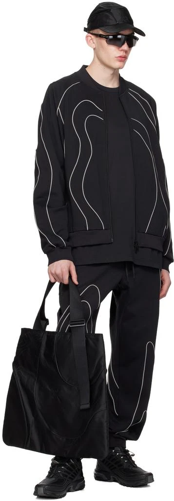 Y-3 Black Piped Track Pants 4