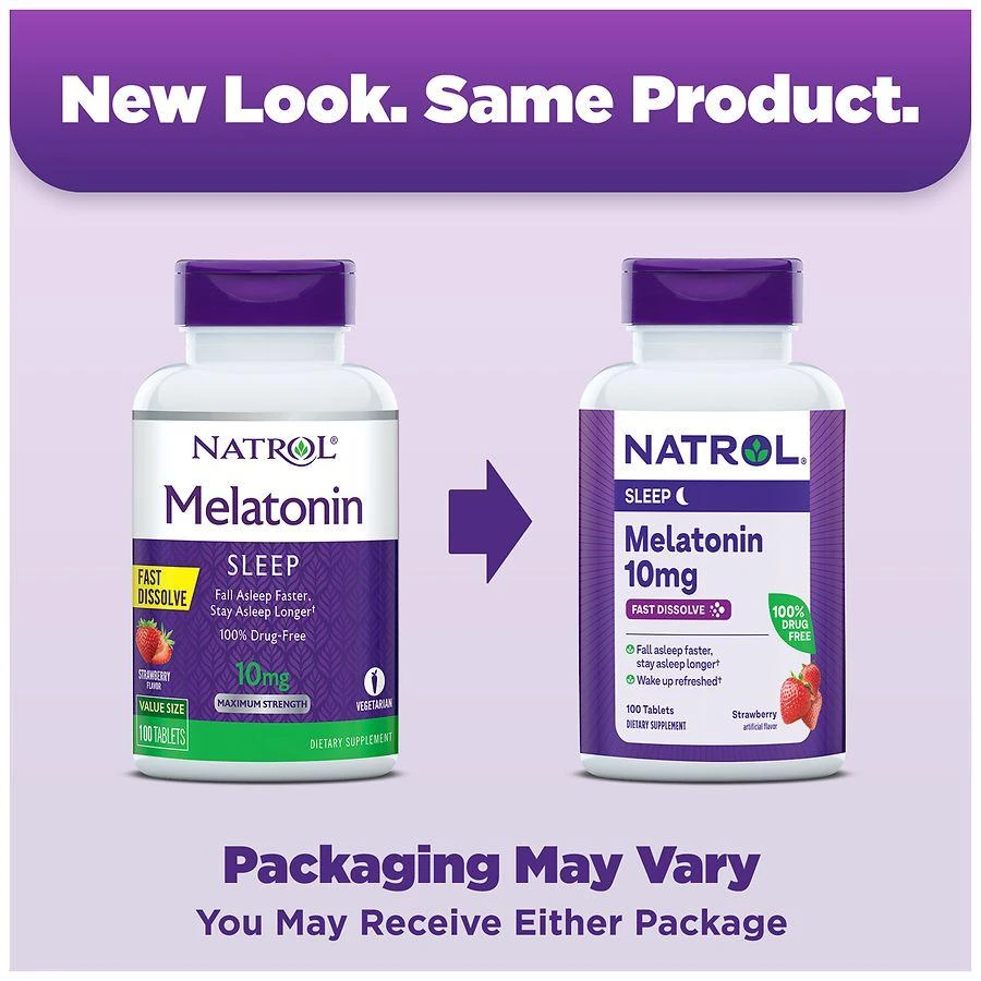 Natrol Fast-Dissolve 10 mg Melatonin Tablets Strawberry 3