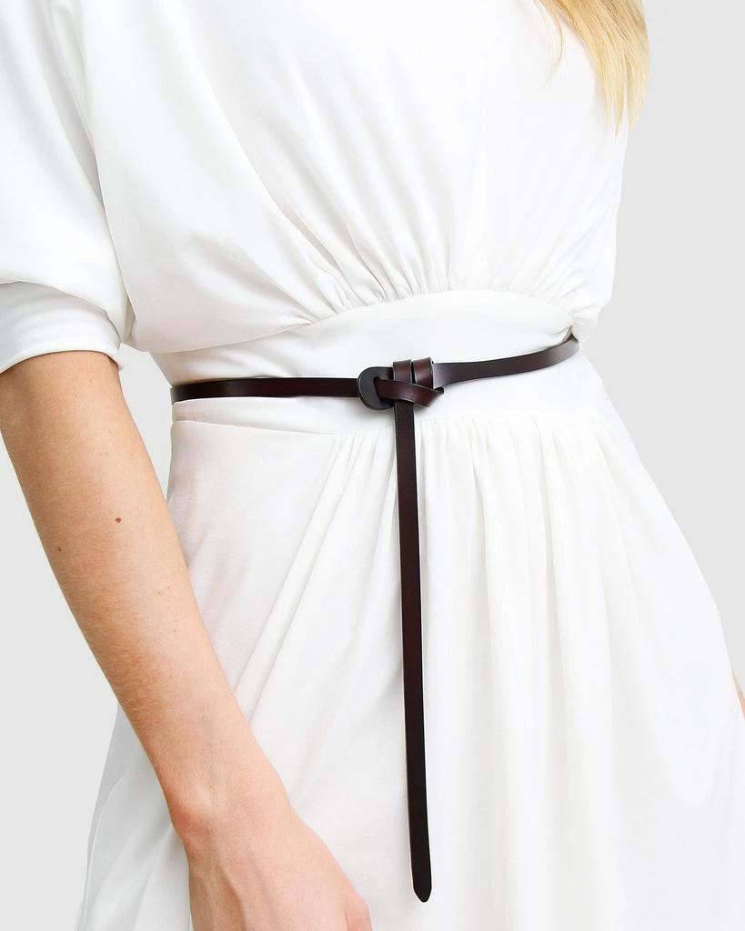 Belle & Bloom Tie The Knot Leather Belt - Espresso 1