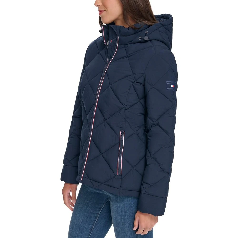 Tommy Hilfiger Women's Diamond Quilted Hooded Packable Puffer Coat, Created for Macy's 3