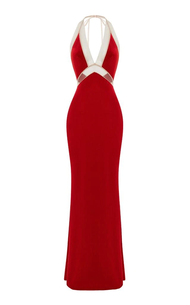 Rasario Velvet Maxi Dress Red FR 36 Moda Operandi – On
