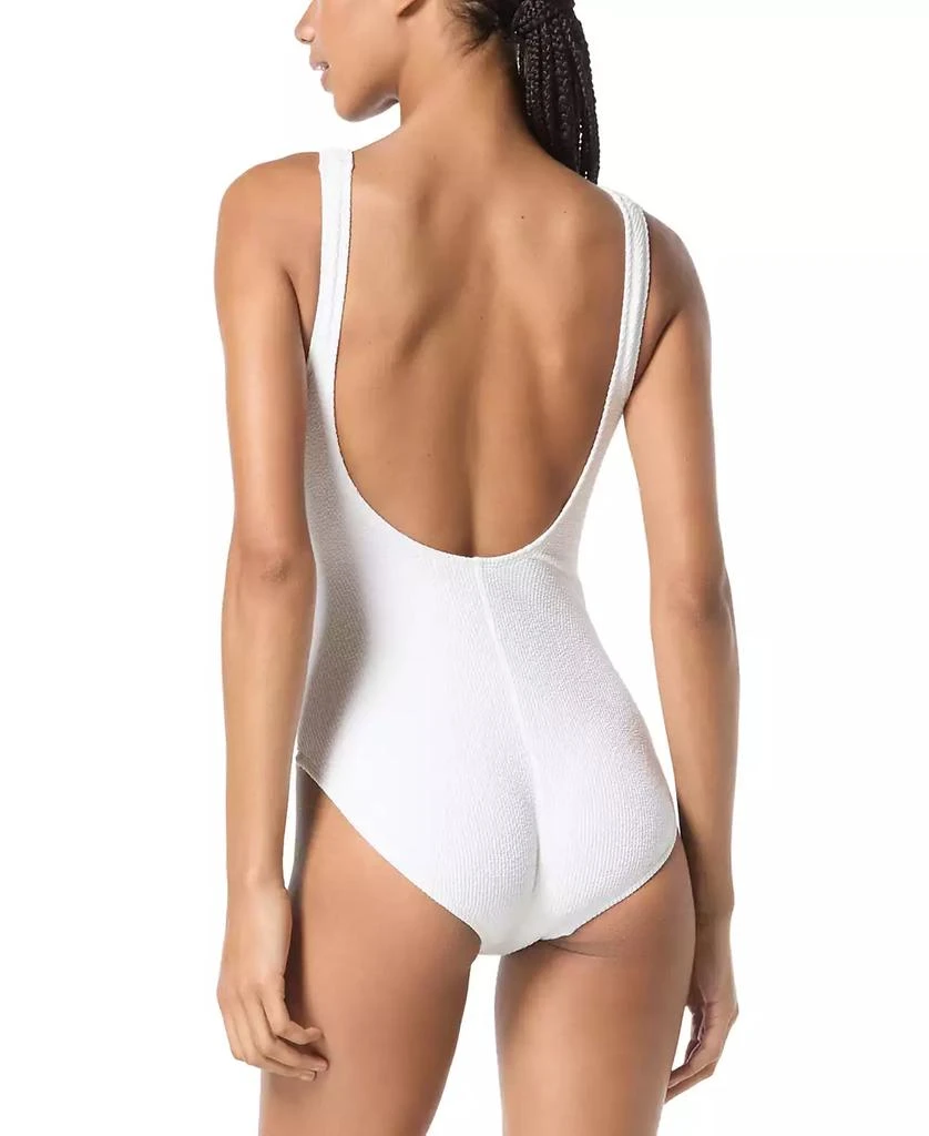 Michael Kors Women's Zip-Front One-Piece Swimsuit 3