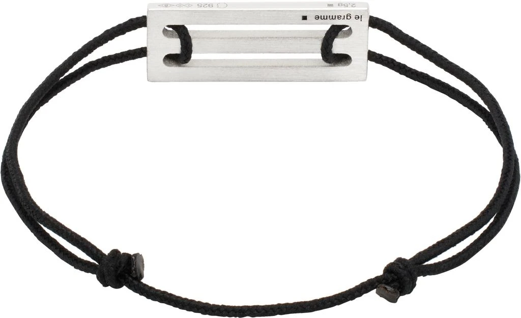 Le Gramme Black Lacquered Cord 'Le 2.5g' Bracelet 2