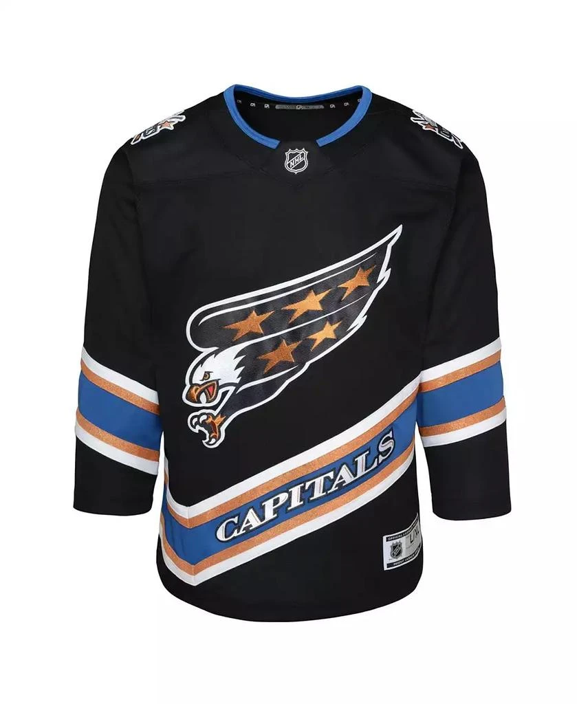 Outerstuff Big Boys and Girls Black Washington Capitals Alternate 50th Anniversary Premier Jersey 3