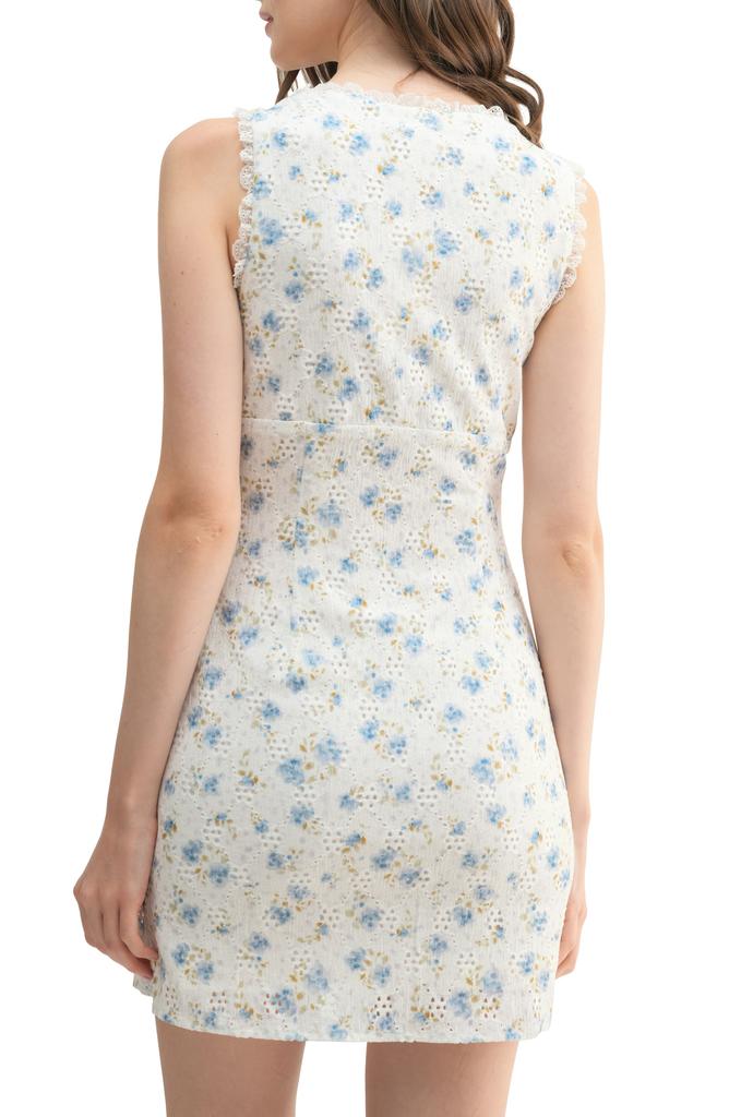 Lush Eyelet Lace Floral Minidress